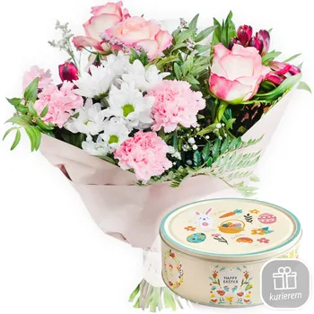 Pastel bouquet with cookies