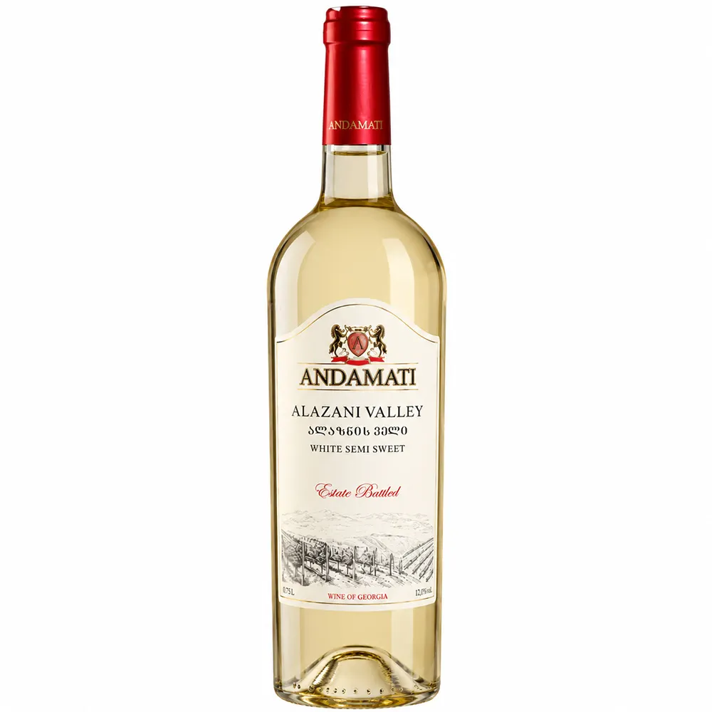 Wino białe Andamati Alazani Valley półsłodkie 11,5% (750ml)