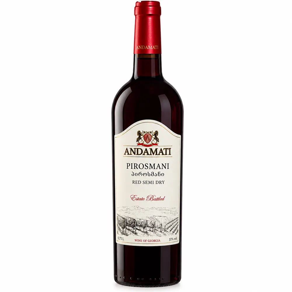 Wino czerwone Andamati Pirosmani półwytrawne 11% (750ml)