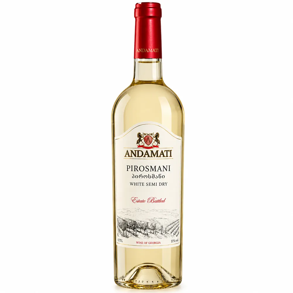 Wino białe Andamati Pirosmani półwytrawne 11% (750ml)