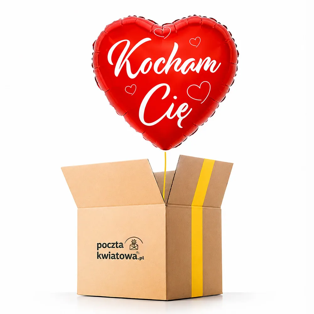 Serce Kocham Cię - balon z helem