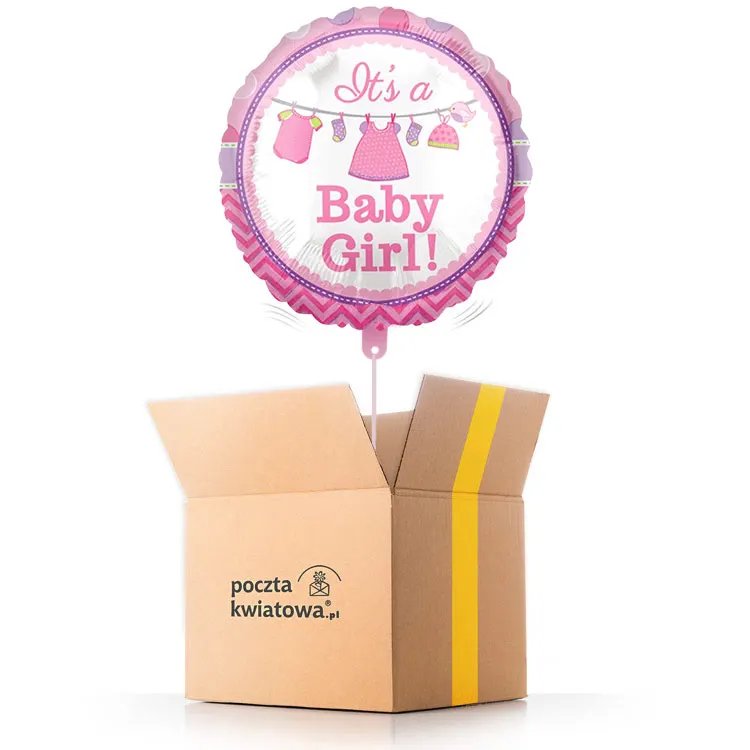 Baby girl - balon z helem 