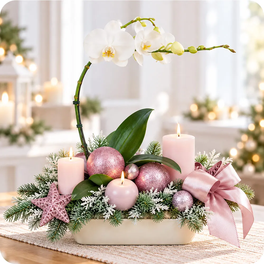 Christmas Phalaenopsis composition