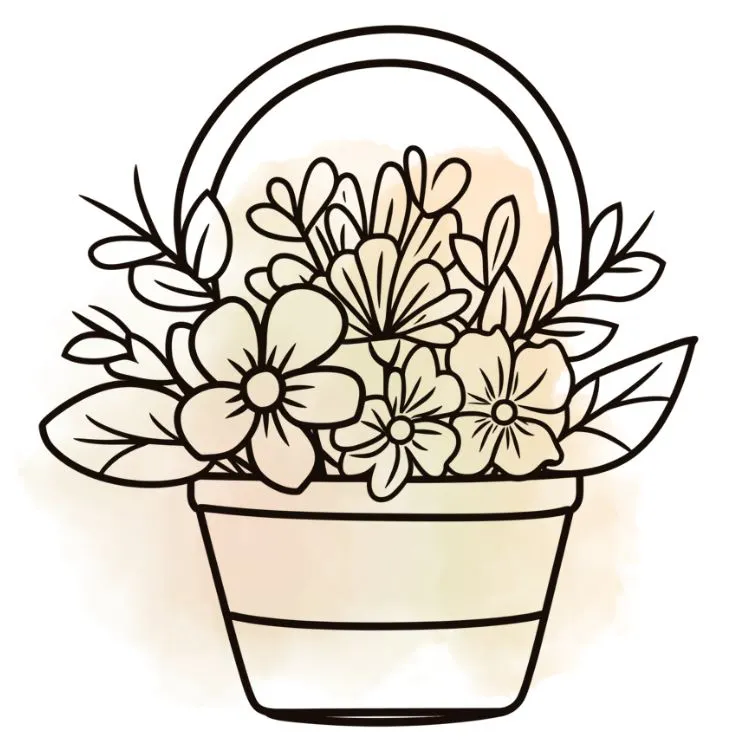Arrangement in the basket