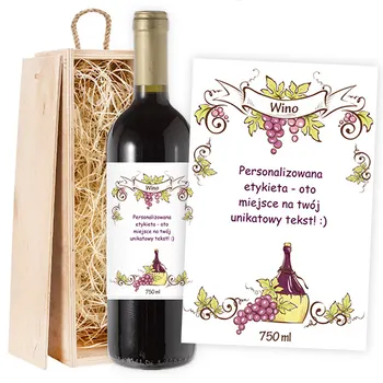 Czerwone wino personalizacja
