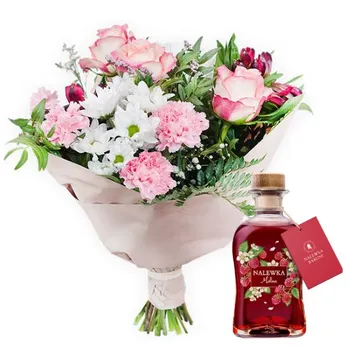 Pastel Bouquet with liquor