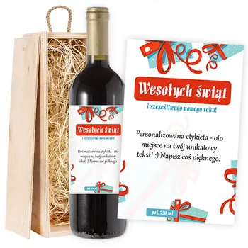 Czerwone wino Wesołych Świąt